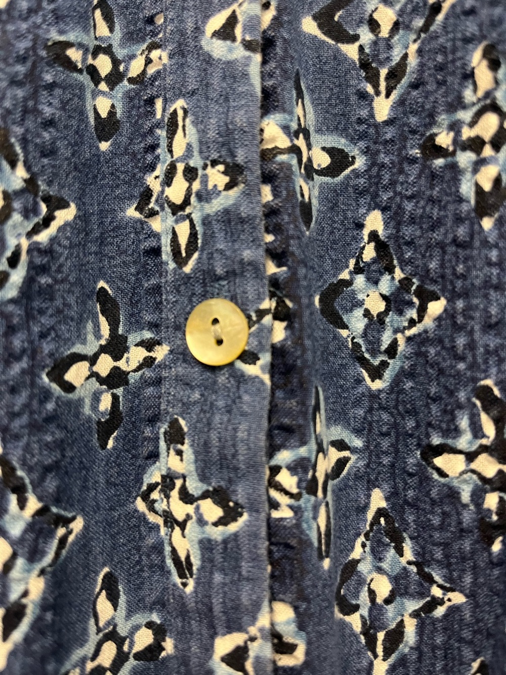J. Jill Blue Printed Button-Front Blouse - Picture 5 of 10
